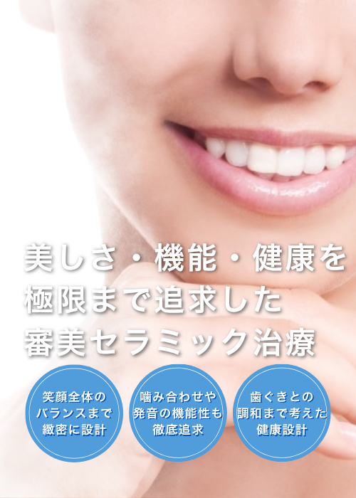 美しさ・機能・健康を極限まで追求した審美セラミック治療